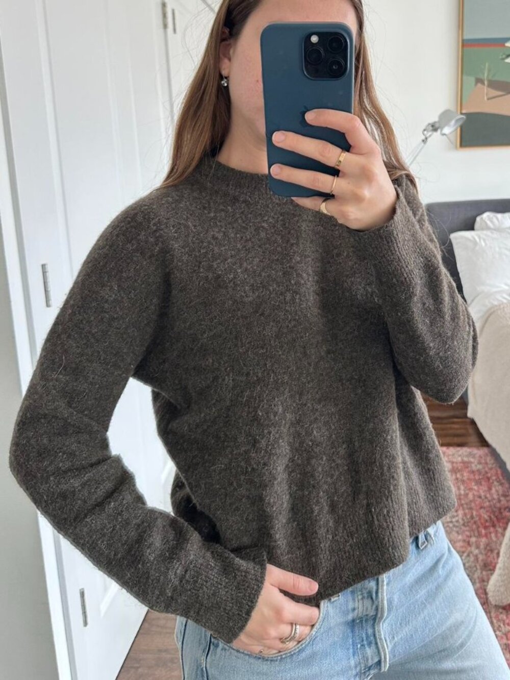 Samsøe Samsøe Women's Brown and Grey Jumper